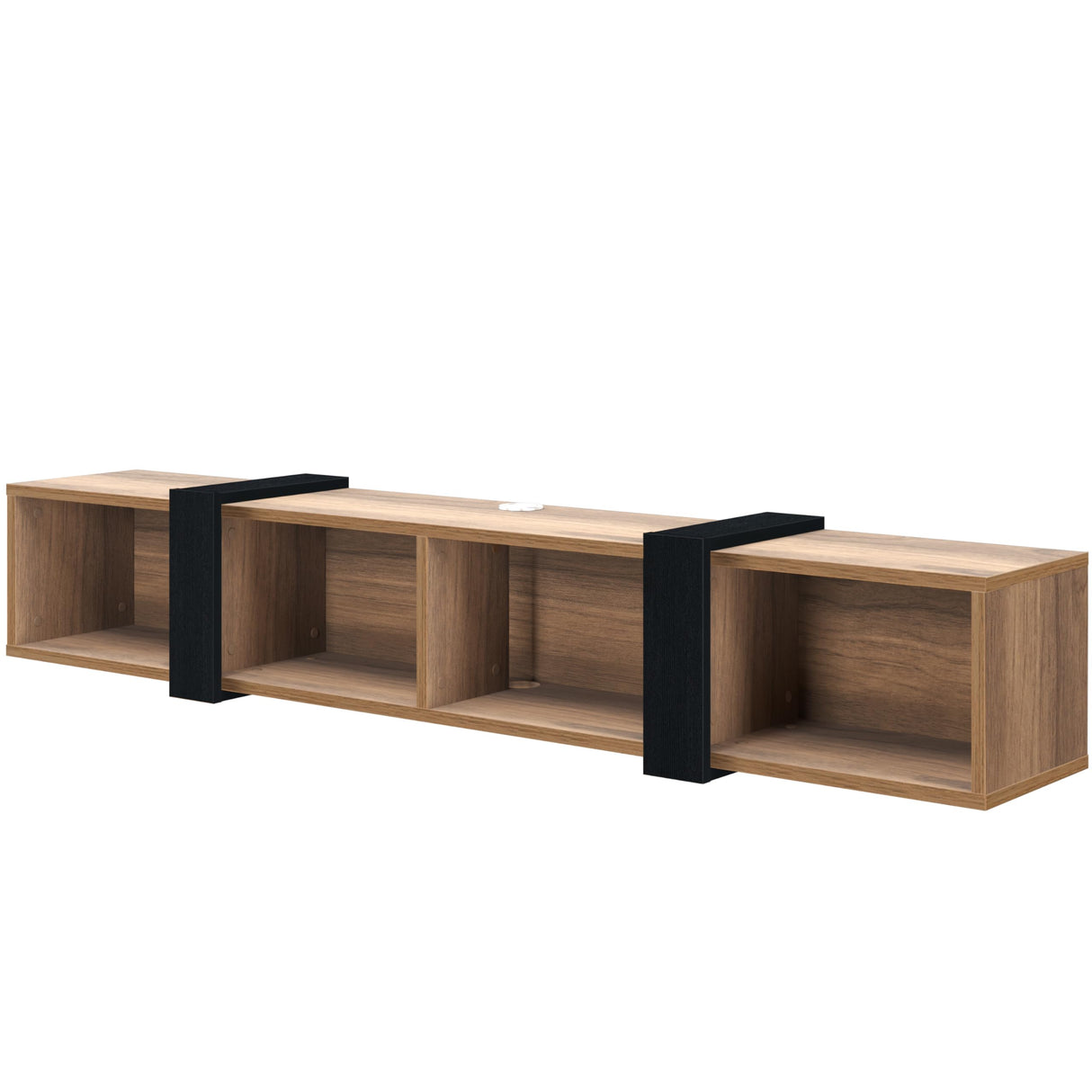 Atelier Mobili Floating TV Stand 75 Inch, Wall Mounted Entertainment Center, Shelf for Under TV, Console, Walnut ATELIER MOBILI THE LEADER OF THE INTERCHANGEABLE FURNITURE