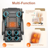 NAGLIFOR Massage Chair Full Body, Zero Gravity Massage Chair with Heating, 8 Airbags, 14 Fixed Rollers, Foot Massage, Bluetooth Speaker, Touch Remote Control, Nightlights for Family and Friends NAGLIFOR