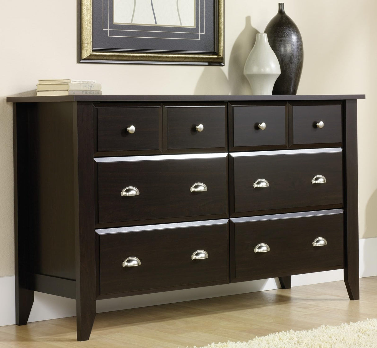 Sauder Shoal Creek Dresser, Jamocha Wood finish Sauder