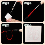 Daifunli 4 Sets Punch Needle Kit with Frame for Beginners 10 x 10 Inch Embroidery Starter Kits Punch Needle Kit with Pattern, Threader, Yarns, Tools for Adults Craft DIY Christmas Birthday Daifunli