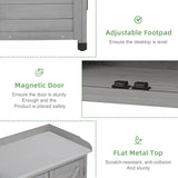 Potting Bench with Storage Cabinet and Metal Table Top for Outdoor Patio, Garden Furniture Wood Workstation (Classsic Grey, 31.5x17x39) Mederla