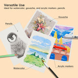 Arrtx Watercolor Sketchbook,100% Cotton Acid-Free 140lb/300gsm Hot Press Hardcover Watercolor Journal Notebook 2 Pack,40 Sheets 5.35 x 3.86 inches Arrtx