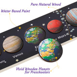 Zeoddler Solar System Puzzle for Kids 3-6, Wooden Space Toys for Kids, Planets for Kids, Preschool Learning Activities, Gift for Boys, Girls Zeoddler