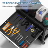 Heavy Duty 3 Tier Tool Cart, Mechanic Metal Rolling Tool Cart with Storage Drawers for Garage Workshop Maemttes