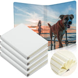 Zonon 4 Pcs Sublimation Journal Blank Notebooks A6 A5 A4 190 Pages Thick Faux Leather Notebooks Sublimation Notebooks Leather Sublimation Journal for School Office Supplies (5.7 x 4.3 Inch, A6) Zonon