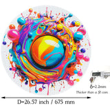 Bgraamiens Puzzle-Paint Splashes-1000 Pieces Gradient Colorful Impossible Puzzle for Adult,Hard Challenge Puzzle for Adult Bgraamiens