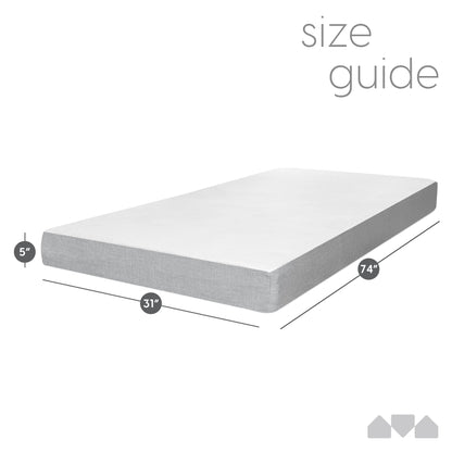 Milliard Memory Foam Mattress Cot for Bunk Bed, Daybed, Trundle, Or Bed Replacement - Tight Top Style Bed Mattress - Memory Foam Firm Mattress with Washable Cover for Cot Mattress - (2 Pack)