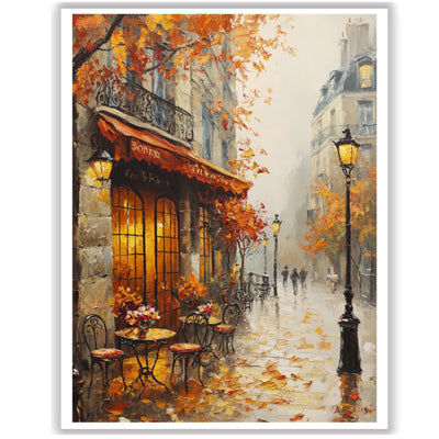 Ceiomez Paint by Number Kits for Adults, Street Paint by Number for Adults, Cafe Adult Paint by Number Kits on Canvas for Home Decor 16x20in