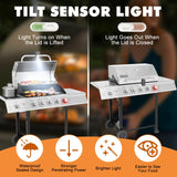 Grill Light Designed for Blackstone Griddle & Weber Grill, Valentines Day Gifts for Him, Automatic On/Off BBQ Light, Blackstone Griddle Accessories, LED Grill Lights for Outdoor Grill, Gray OATISLIFE