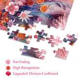 Colorful Flower Puzzle for Adults 1000 Pieces, Papercut Pretty Floral Jigsaw Puzzle, Beautiful Art Garden Daisy Puzzle BBOLDIN