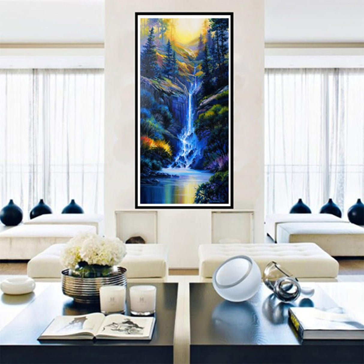 Jethami Diamond Painting Kits for Adults, 5D DIY Large Size Great Smoky Mountains National Park, Big Diamond Art Kits Round Dimond Paint with Diamonds for Beginners 31.5 x 15.7 in Jethami