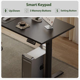 Agilestic L Shaped Standing Desk Adjustable Height, Electric Corner Standing Desk, 63 x 55 inch Sit Stand Computer Table with Splice Board, Gaming Table, Black Agilestic