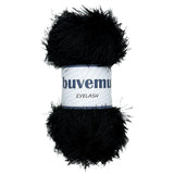Buvemu Eyelash Fun Fur Yarn 100 Gram (3.53 Ounces) 175 Yards (160 Meters) (Black) buvemu
