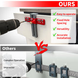 Ruitool Cabinet Hardware Jig Tool, Aluminium Alloy Cabinet Handle Install Template Tool, Adjustable Punch Locator Drill Template Guide, Cabinet Hole RUITOOL