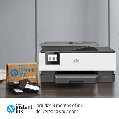 HP OfficeJet Pro 8035 All-in-One Wireless Printer - Includes 8 Months of Ink, HP Instant Ink, Works with Alexa - Basalt (5LJ23A)