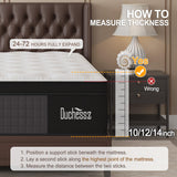 Duchessz Full Mattress, 14 Inch Hybrid Mattresses Eurotop with Gel Memory Foam,Motion Isolation Individually Wrapped Pocket Coils Breathable Comfort Soft Pressure Relief 100 Night Trial Duchessz