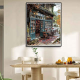 Yunruily Paint by Numbers Adults Bookshop-Paint by Numbers Kits for Adults,Paint by Numbers for Adult Canvas for Gifts Home Wall Decor(16x20inch) Yunruily