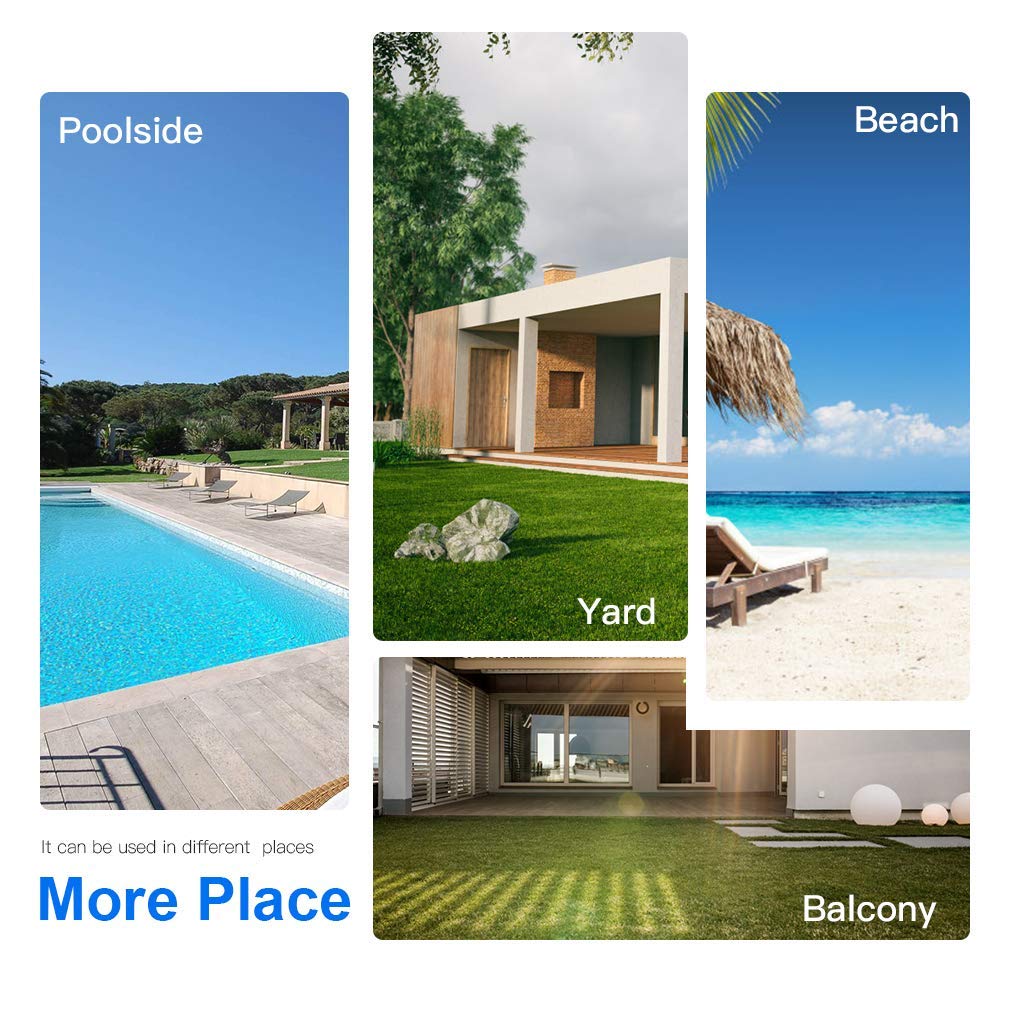 Dkeli Beach Sling Chairs Set of 2 Outdoor Folding Portable Beach Chairs with Solid Wooden Frame and Polyester Canvas Reclining Adjustable Patio Lounge Chair for Yard Pool Balcony Garden Dkeli