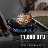 Lyromix Large Propane Grill with 4-Burners and Side Burner, Outdoor Gas BBQ Grill with Porcelain-Enameled Cast Iron Grates, 517 SQ.in. Cooking Area, 49200 BTU Lyromix