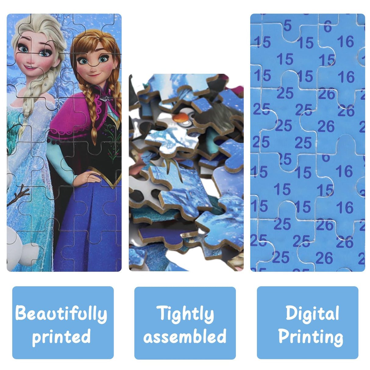 Princess Puzzles for Kids Ages 4-8 60 Pieces Puzzles for Kids Ages 3-5 Princess Puzzle for Girls and Boys Toys Jigsaw Puzzles in a Metal Box Educational Puzzles (Princess 0679) doovide