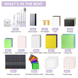 HAWERSI 119pcs Accessories and Supplies Bundle for Cricut Makers and All Explore Air with Adhesive Vinyl,Sublimation Paper,Card Kit,Weeding Tools,All-in-1 Craft Starter Kit for Crafting Projects HAWERSI