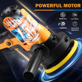 CJC Buffer Polisher - 110V 600W Variable Speed Polisher Machine - Random Orbital Polisher Buffer,For Floor,Car,Furniture,Metal for waxing and polishing with Professional Buffing and Polishing Kit cjc
