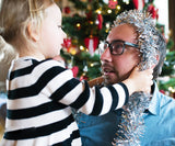 DECORA 33 Feet Silver Tinsel Garland, Christmas Metallic Hanging Tinsel Garland for Xmas Tree Home and Party Decoration CCINEE