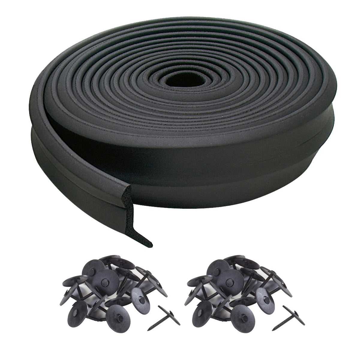 M-D Building Products 03749 16 ft. Black Rubber Garage Door Bottom Seal M-D Building Products
