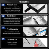 DEWIN Mini Table Saw for Crafts S3 Portable Precision Table Saw,96W mini Desktop Electric Saw 7 Speed Adjustable,DIY Model Crafts Cutting Tool for Wood Plastic Acrylic Cutting DEWIN
