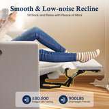 PALLOME Electric Loveseat Recliner, Power Reclining Sofa with USB Ports, Comfy Cloud Couch Chenille for Living Room, Soft Oversized Sofa with Pillows, Headrest for Comfort (Cream) PALLOME