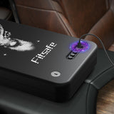 Fitsafe Biometric Gun Safe Travel Case, Bluetooth Portable Small Pistol Safe, Keypad for Nightstand Beside Home, Quick Access Smart Fingerprint Handgun Safe with Keys Fitsafe