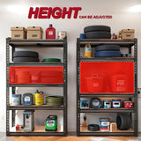 ZEUKMXOO Storage Shelves Garage Shelving Unit Heavy Duty,Metal Racks for Stoage 60 inchs,5 Tier Garage Organization, Adjustable Steel Rack for Closet, Pantry, Warehouse,2000LB ZEUKMXOO