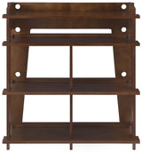 Crosley Furniture Soho Media Console, Record Player Stand with Vinyl Storage, Modern Home Organizer, Mahogany Crosley Furniture