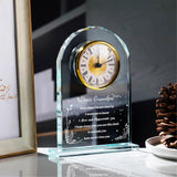 YWHL Glass Colck Gifts for Grandpa, Best Father's Day Grandpa Gifts, Great Grandfather Birthday Gifts, Glass Clock Keepsake for Grandpa on Christmas (Battery not Included) YWHL