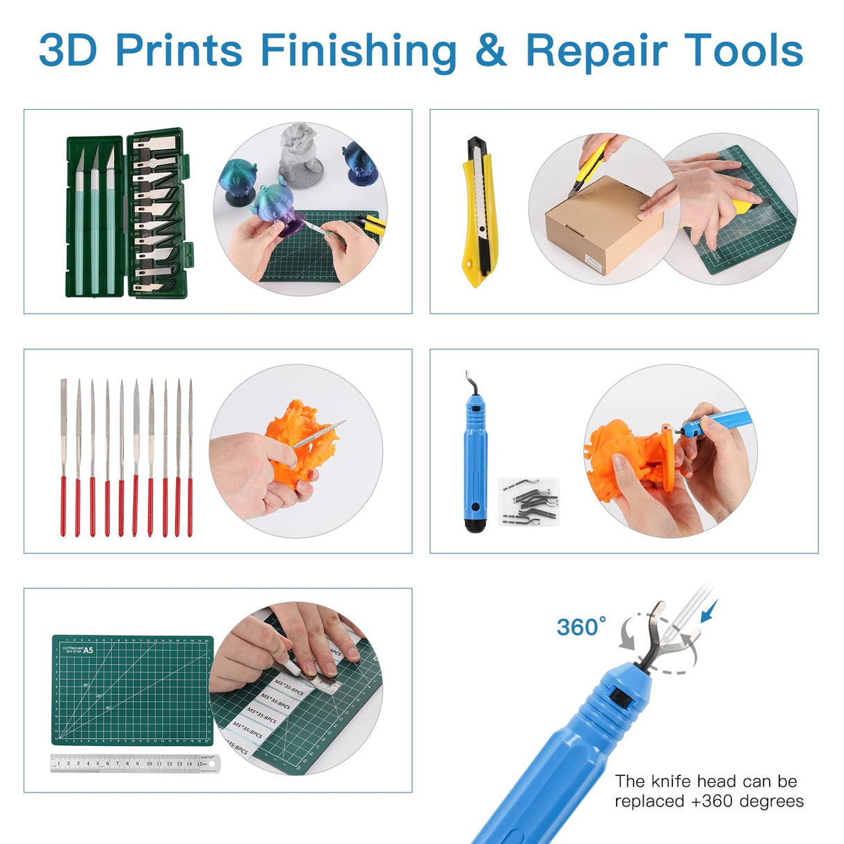 Sovol 3D Printer Tools Kit, 78 PCS 3D Printer Accessories with Nozzle Cleaning Kit, Removable Multi-Function Screwdriver Kit, Deburring, Removal Tools, Cutters, Hobby Knife Set, Wrench Set Sovol