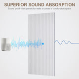 10Pack Large Acoustic Panels, 48x24x0.4 inch Sound Proof Panels for Walls, Self-Adhesive Sound Dampening Wall Panels, Noise Absorbing Decorative Wall Panels, Wall Noise Blocker for Home Studio (Grey) Lakexus