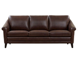 Sienna 100% Genuine Leather Midcentury Modern Sofa, Brown Hello Sofa Home