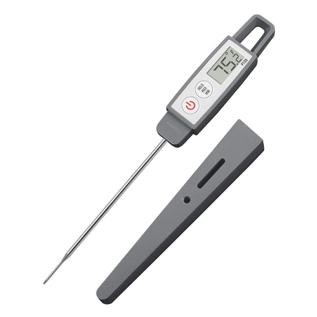 Lavatools PT09 Super-Quick Commercial Grade Digital Thermometer for Cooking, Meat, Candy, Candle, Liquid, Oil, 4.5" Compact Probe, Splash Proof, °C/°F Toggle, Hold Function - Sesame Lavatools