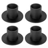 4 Pcs Black Candle Holders Retro Candlestick Holder Farmhouse Decor for Home Wedding Party Anniversary Housewarming Gifts for Women Men ysnn
