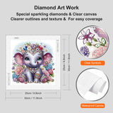 WSLWXSHM 5D Special Shape Diamond Art Kits for Beginners, Diamond Painting Kits for Adults Elephant, Crystal Rhinestones Diamond Painting for Home Wall Decoration Gift 12×12inch/30×30cm, Animal WSLWXSHM