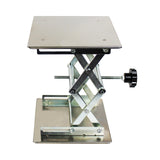 TEXALAN(R) 12" x 12" Lab Scissor Jack Lift Table SS304 Max. Height of 18" 55LBS Load TEXALAN