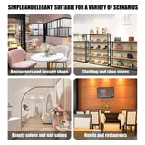 Reception Desk with Counter Modern, 35.4-118.1'', Solid Wood Ecological Board, Large Storage Space,Lockable Storage Drawers, for Salons, Offices, Lobbies, Retail Stores and Home Offices EQWZUPD