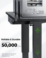 Marsail Electric Adjustable Standing Desk, 48x24 Inch, Sit-Stand Home Office Desk with Drawer, Black Marsail