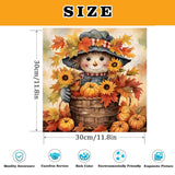 BAWKENTON Pumpkin Paint by Numbers for Adults and Kids, Fall Pumpkin Painting by Number Kits On Canvas, Number Artist Paint by Number Kit Funny Flower Without Frame DIY, Home Wall Decor, 11.8x11.8in BAWKENTON