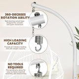 Chihee Egg Chair with Ultra Strong Stand and Cushion Foldable Wicker Rattan Hanging Chair Swing Chair Indoor Outdoor Patio Lounging Chair Hammock Chair 330 lbs Capacity Balcony Porch Bedroom Garden Chihee