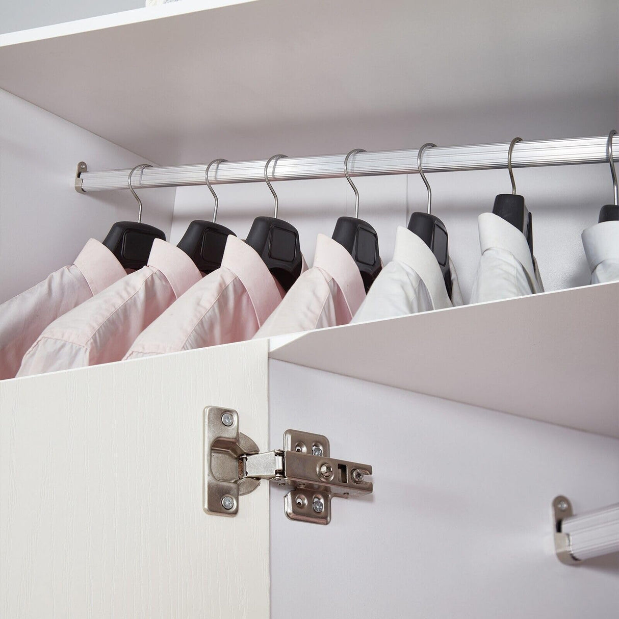 Generic Tall Wardrobe Armoire White 3 Door & 3 Drawers Bedroom Storage Cabinet Closet, Large, E126258846664 Generic