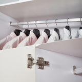 Generic Tall Wardrobe Armoire White 3 Door & 3 Drawers Bedroom Storage Cabinet Closet, Large, E126258846664 Generic