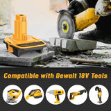 Kzreect DM18D Converter for DeWalt 18v to 20v Battery Adapter with USB Port for Dewalt 18V Tools, Converts Dewalt 20V or Milwaukee M18 18V Battery to Dewalt 18V Battery Adapter (1-Pack) Kzreect