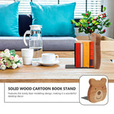 2PCS Animal Bear Modeling Bookends Metal Iron Bookends Book Holding Stands Cabin Decorative Farmhouse Rustic Bookshelf Decor Tabletop Shelves Nonskid Book Stoppers Cabilock