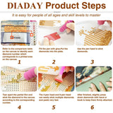 DIADAY Lion Diamond Art Kits for Adults, 5D DIY African Lion Animal Diamond Painting Kits for Beginners, Full Drill Sunset Wildlife Diamond Art, Home Wall Decor Gift, 12x12 Inch DIADAY